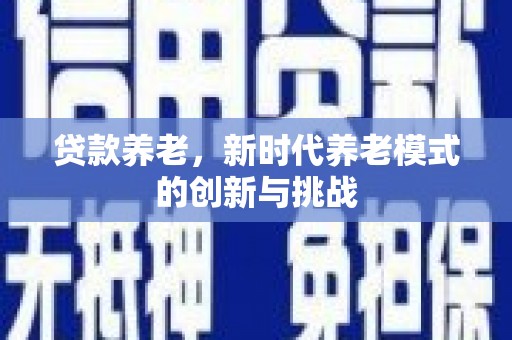 新北贷款养老，新时代养老模式的创新与挑战