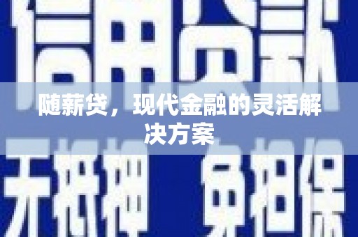 新北随薪贷，现代金融的灵活解决方案