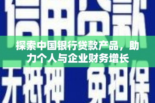 新北探索中国银行贷款产品，助力个人与企业财务增长