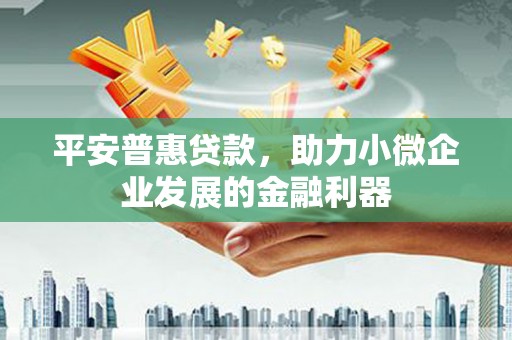 新北平安普惠贷款，助力小微企业发展的金融利器