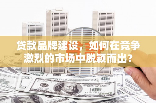 新北贷款品牌建设，如何在竞争激烈的市场中脱颖而出？