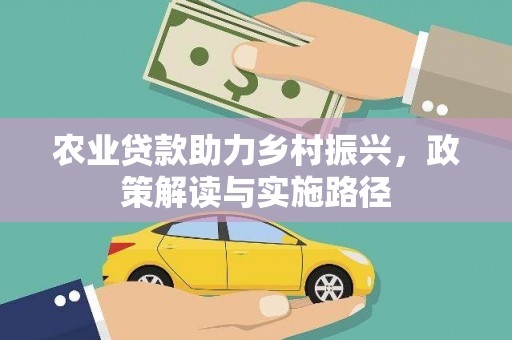 新北农业贷款助力乡村振兴，政策解读与实施路径