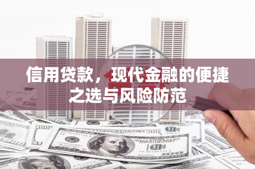 新北信用贷款，现代金融的便捷之选与风险防范