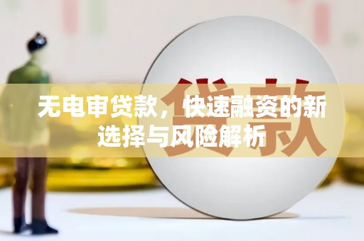 新北无电审贷款，快速融资的新选择与风险解析