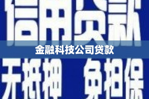 新北金融科技公司贷款