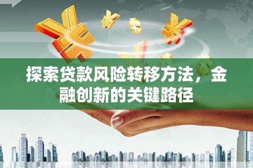新北探索贷款风险转移方法，金融创新的关键路径