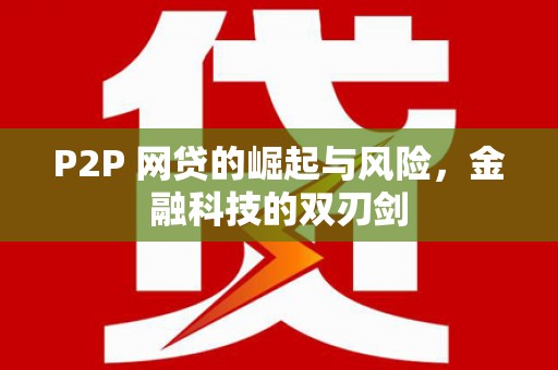 新北P2P 网贷的崛起与风险，金融科技的双刃剑