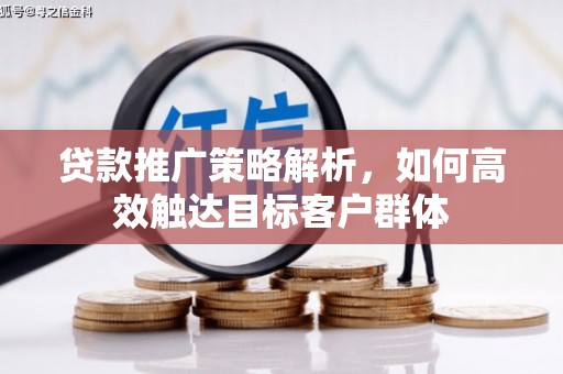 新北贷款推广策略解析，如何高效触达目标客户群体