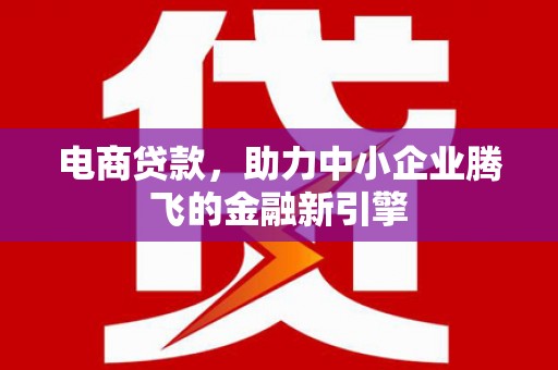 新北电商贷款，助力中小企业腾飞的金融新引擎