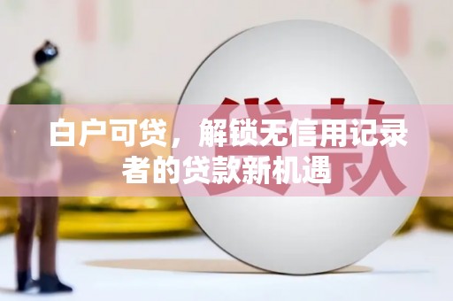 新北白户可贷，解锁无信用记录者的贷款新机遇