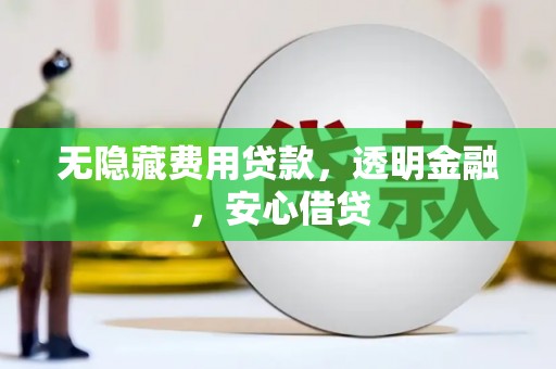 新北无隐藏费用贷款，透明金融，安心借贷
