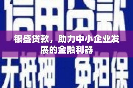 新北银盛贷款，助力中小企业发展的金融利器