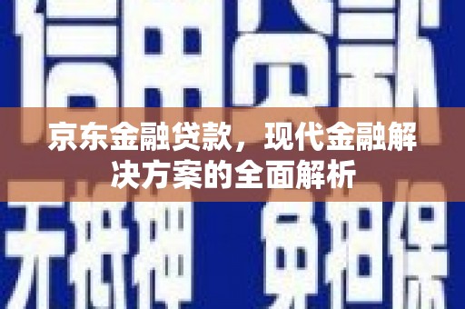 新北京东金融贷款，现代金融解决方案的全面解析