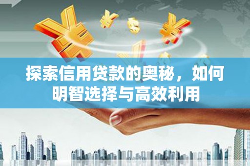 新北探索信用贷款的奥秘，如何明智选择与高效利用